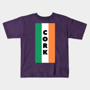 Cork City in Irish Flag Vertical Kids T-Shirt